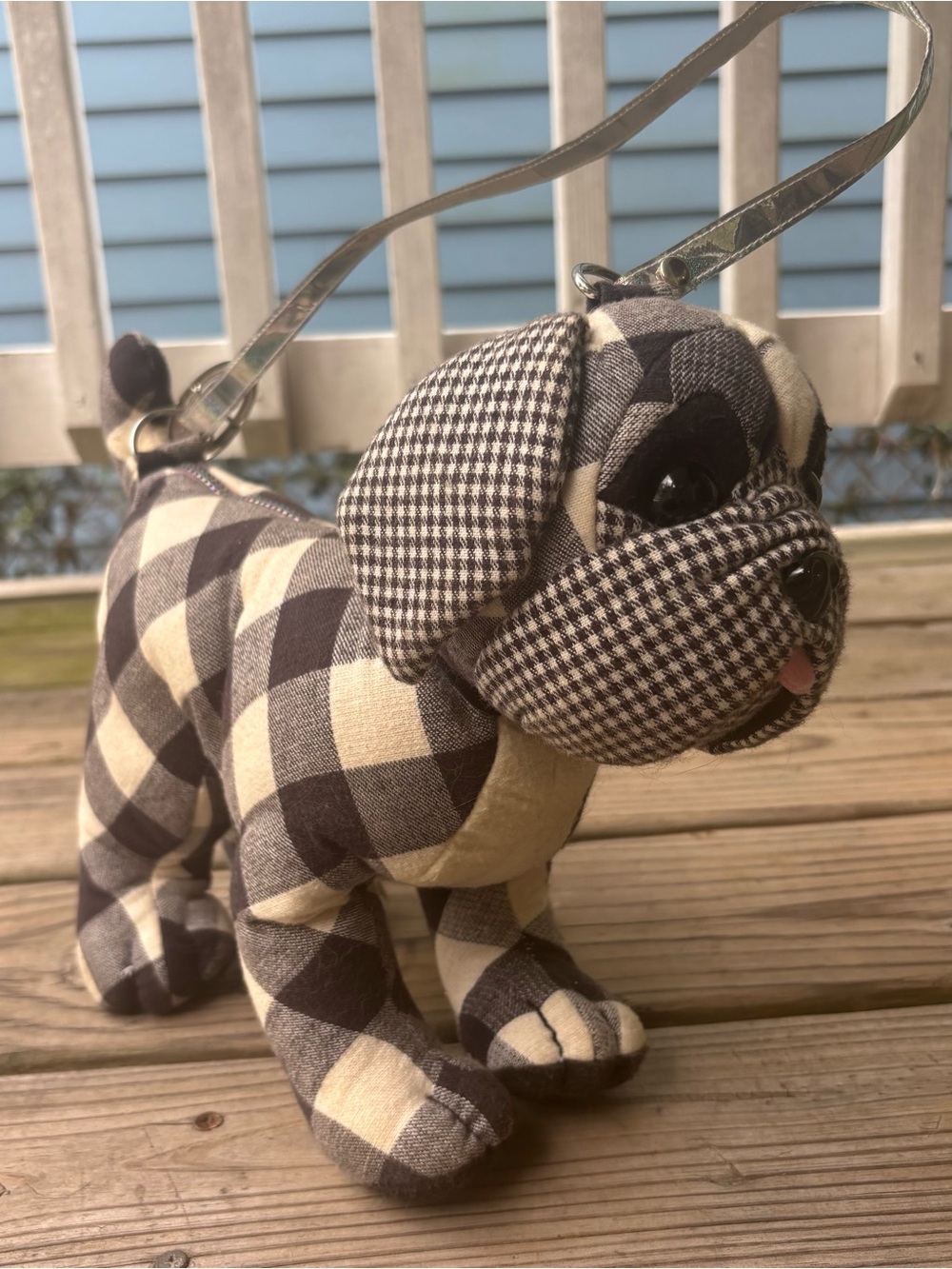 Puparazzi Plush Plaid Dog Purse